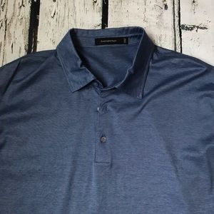 Ermenegildo zegna men’s blue polo shirt size large